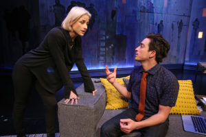 Mamie Gummer and Ben Feldman in the South Coast Repertory 2017 w